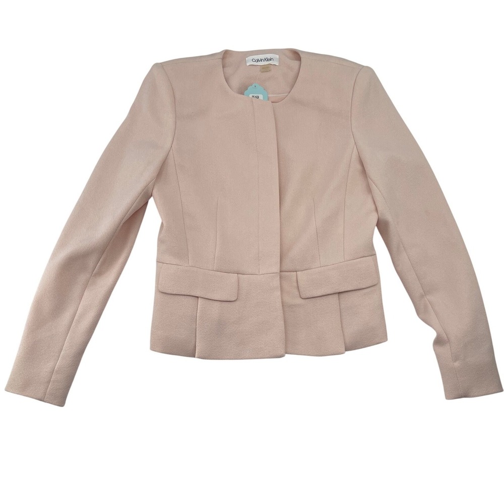 Calvin Klein Pale Pink Women's Peplum Blazer